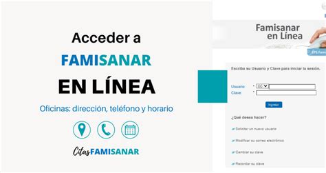 famisanar citas medicas en linea|Famisanar en Línea 【 Acceso a Servicios 】2024